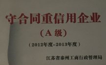 2012-2019年度守合同重信用企業